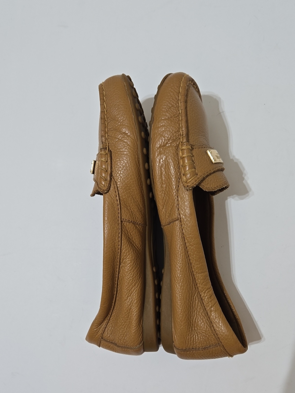 COACH Women's Fredrica Pebbled Leather Loafers with Gold Logo Plaque - Picture 6 of 9
